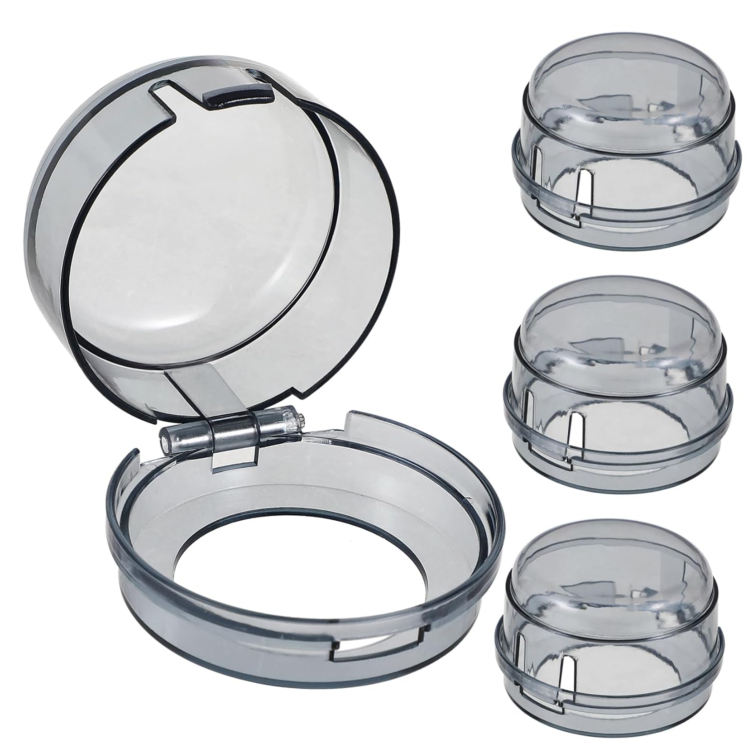4pcs Gas Stove Knob Covers for Child Safety Large Hole Protection Caps Kitchen Safety Guard Strong Adhesive Prevents Accidental Gas Ignition