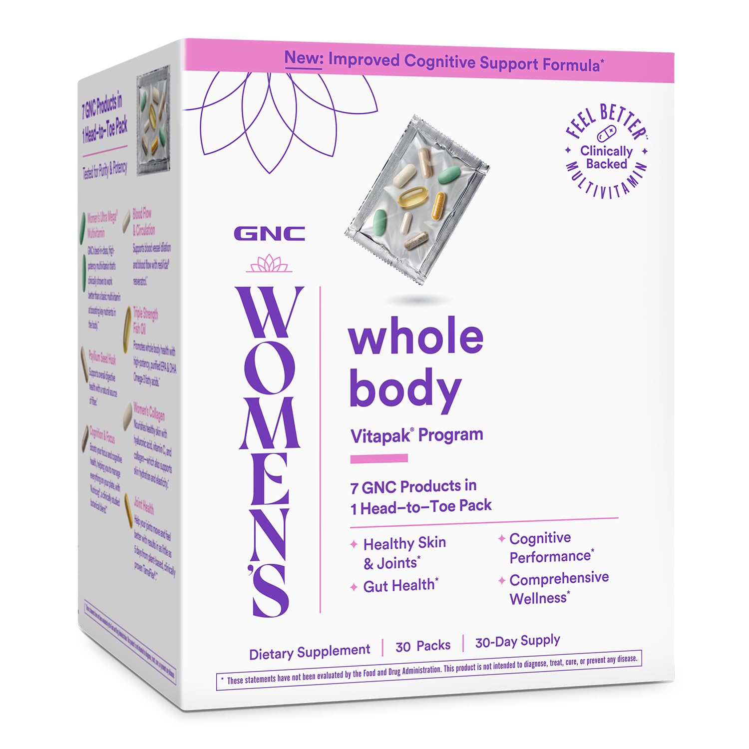 GNC Whole Body Vitapak Program, 7 in 1 Formula, 30 Servings