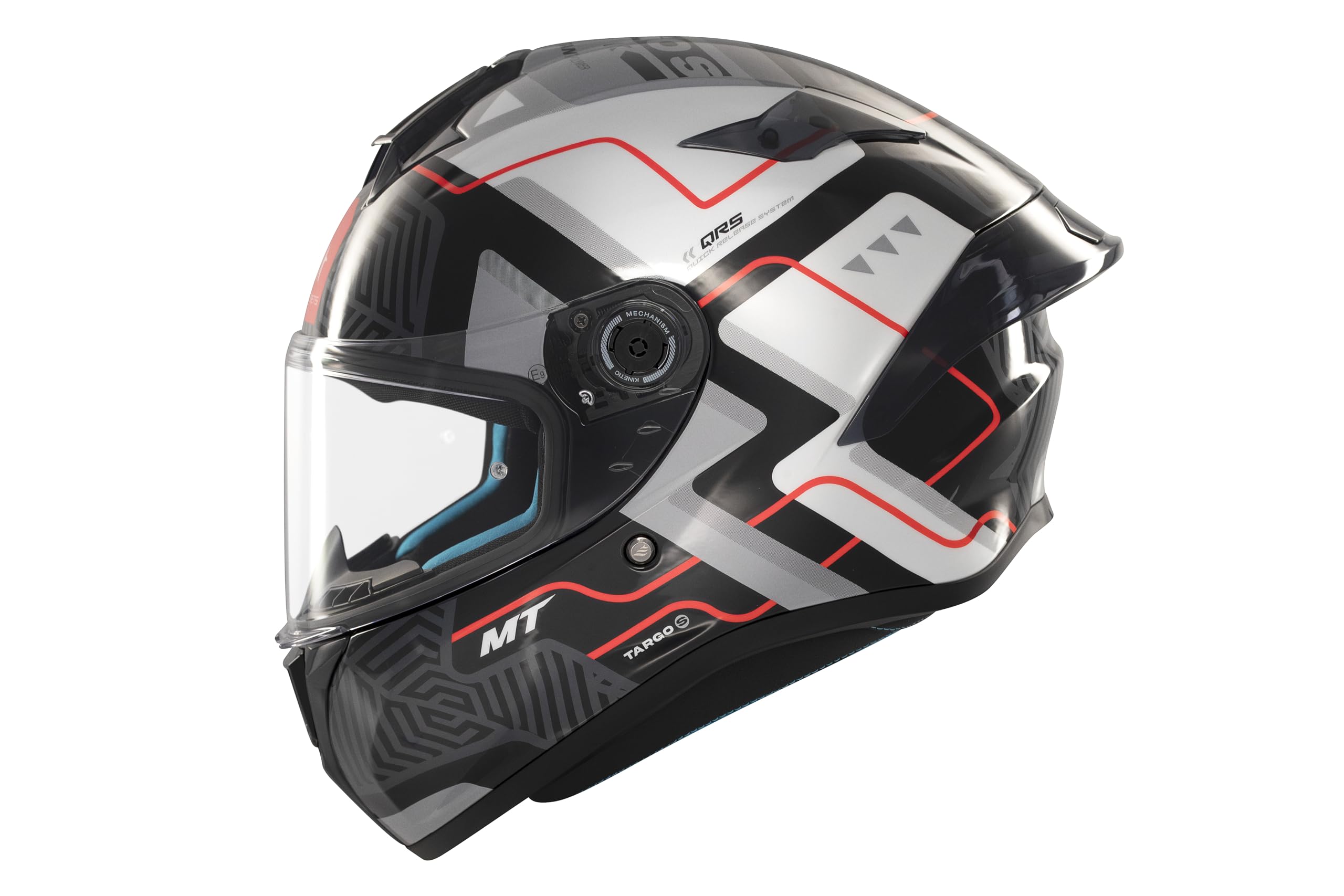 MT Helmets Targo S – Casco Moto Integral con Visor Solar Full Vision, Pantalla Compatible con Pinlock, Interior Lavable y Cierre Micrométrico | Calota HIRP | Homologado ECE 22.06 & DOT