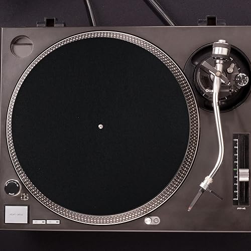 Miniatura 4 de Tapete para tocadiscos, 12 pulgadas, antideslizante y antiestático, tapete de fieltro para tocadiscos de lana, tapete protector para tocadiscos en