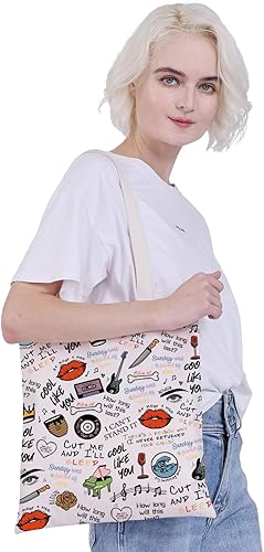 Miniatura 2 de CMNIM Music Band Gift Album Character Inspired Tote Bag Singers Merch Song Lyric Gift for Band Fans Music Retro Travel Bag
