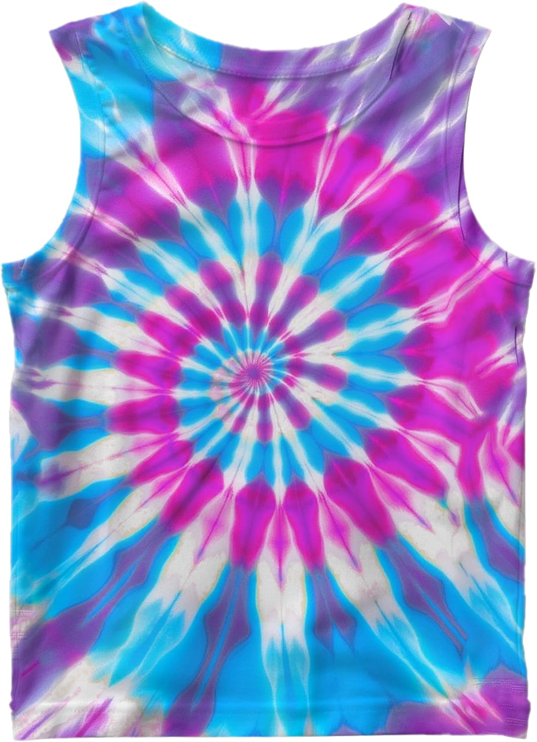 Kids Tie Dye Tank Tops Boys Girls Sleeveless Shirt Toddler Boys Tank Tops Rainbow Tie Dye Shirt Summer Casual Outfits