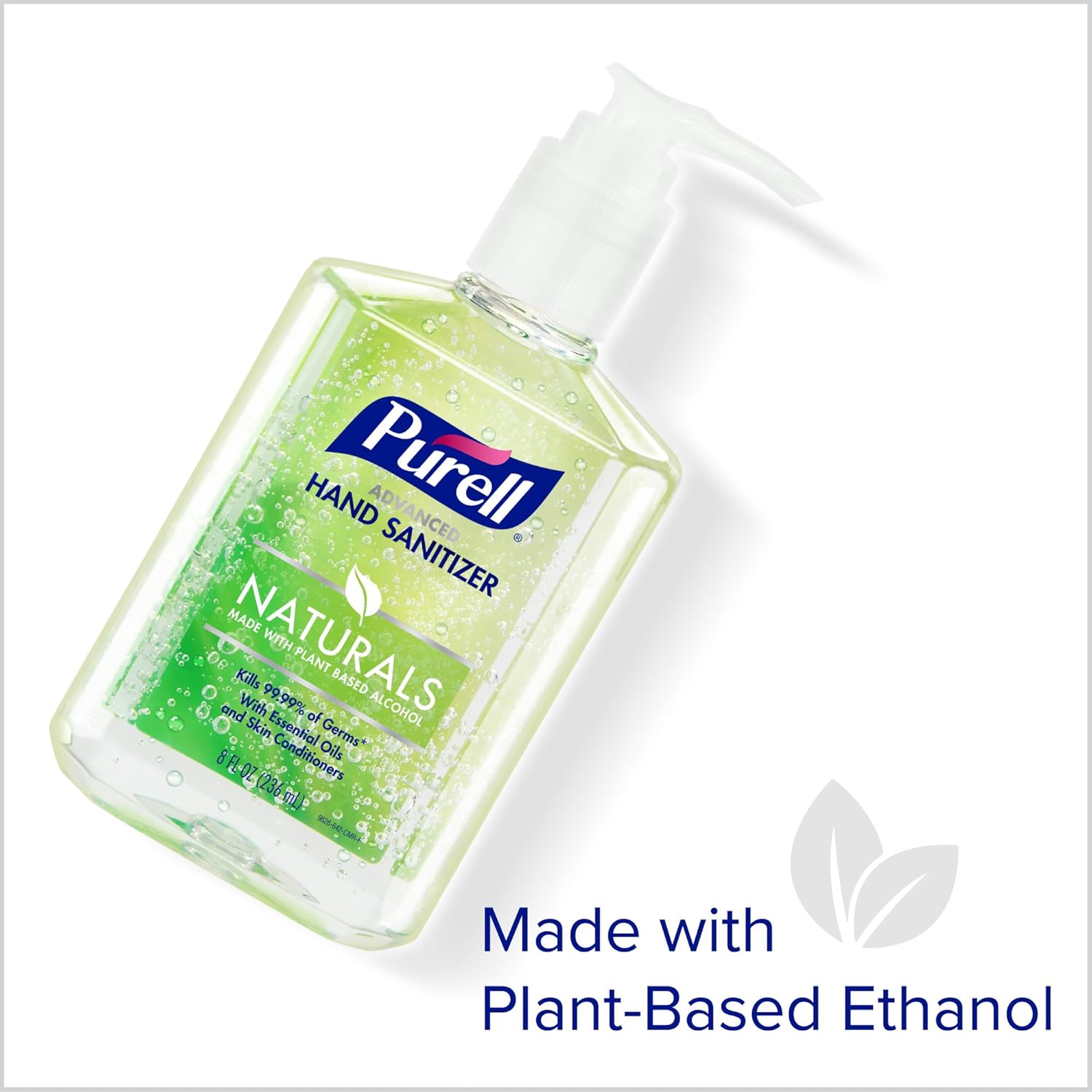 PURELL Advanced Hand Sanitizer Naturals with Plant Based Alcohol, Citrus Scent, 8 fl oz Pump Bottle (Pack of 12) - 9626-12-CMR
