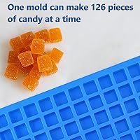 Vista 17 de Sakolla - Molde cuadrado de chocolate de silicona, moldes de 80 cavidades para chocolate, caramelo, praliné, cubitos de hielo, gelatina y gominola