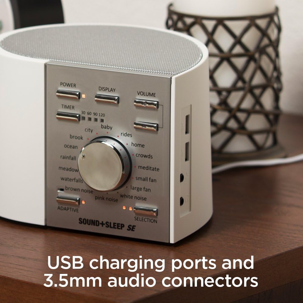 Adaptive Sound Technologies Sound+Sleep SE Special Edition High Fidelity Sleep Sound Machine with Real Non-Looping Nature Sounds, Fan Sounds, White, Pink & Brown Noise, & Adaptive Sound Technology