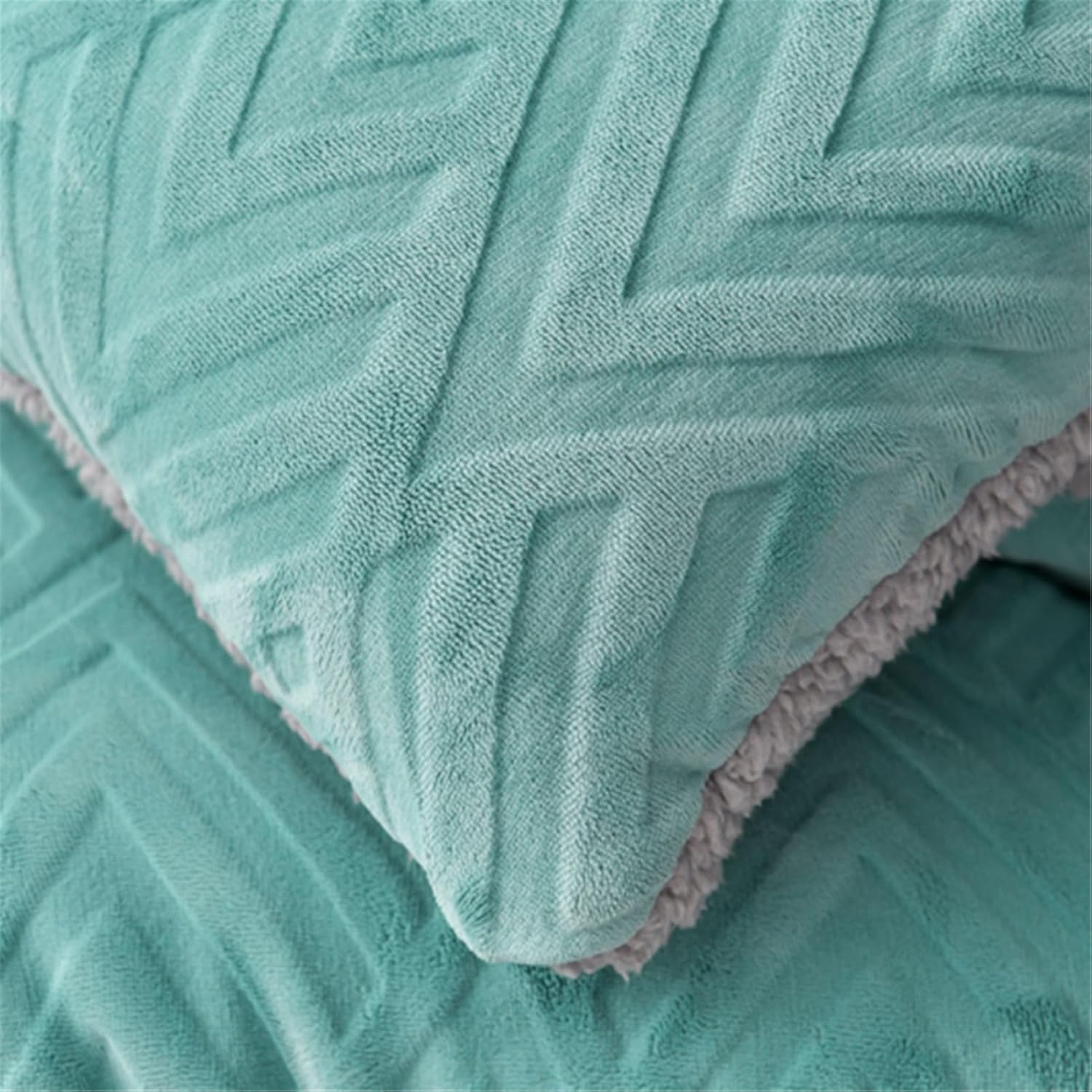 Winter Lamb Velvet Quilt Duvet Cotton Winter Warm Lamb Velvet, Soft Fluffy Thick Reversible Quilt, Bedding Reversible Bed Blanket Warm Cosy Comforter (Lake Blue,150x200 cm (3 kg))