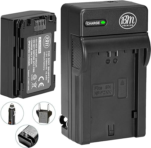 BM Premium Batería y cargador NP-FZ100 para Sony Alpha 1, ZV-E1, FX3, FX30, a7C, a7S III, a6600, a6700, a7R IV, a7R V, a7 III, a7R IIIA, a7 IV,