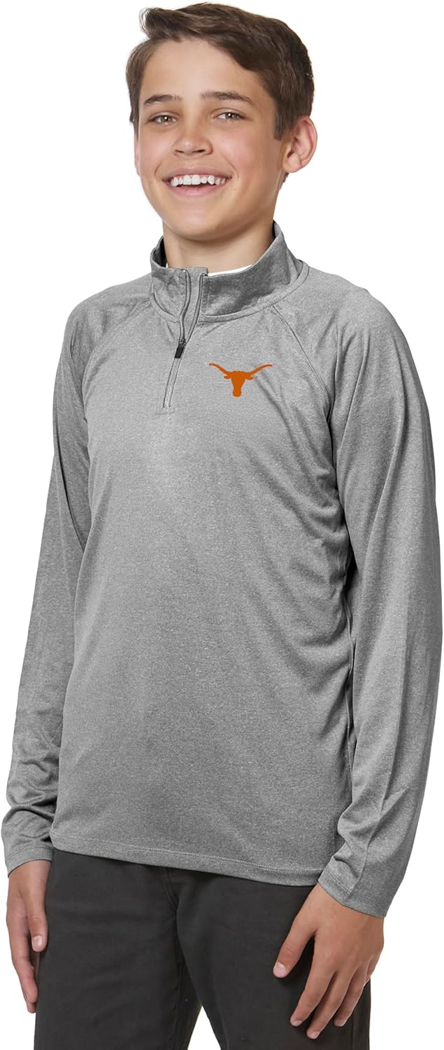Little King NCAA Youth Boys 1/4 Zip Pullover Wind Shirt-100% Polyester-Sizes YS YM YL YXL