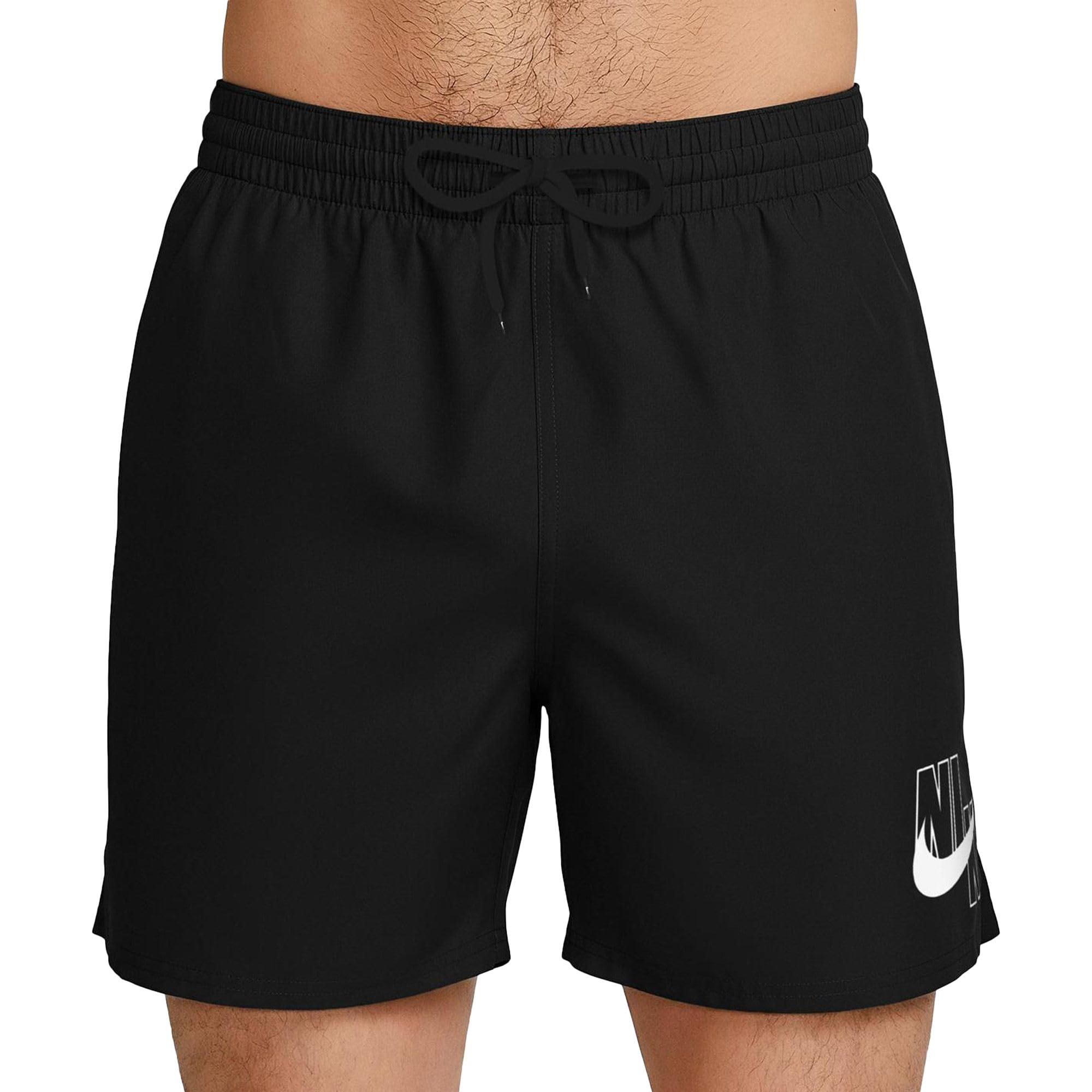 Nike Swim Breaker Swim Logo 5" Volley Short Black Swim Trunks
