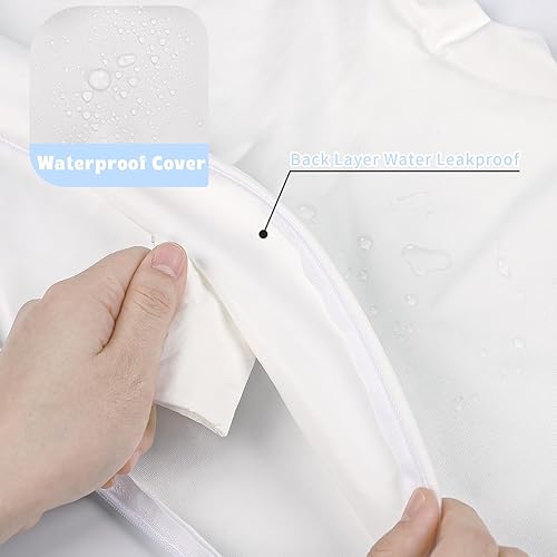 Miniatura 3 de Hooyax Funda de almohada de lactancia impermeable para bebé, fundas elásticas de lactancia para almohadas de lactancia, adorable funda de almohada