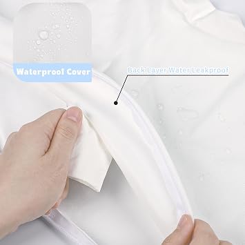 Hooyax Baby Waterproof Nursing Pillow Cover, Stretchy Nursing Covers for Breastfeeding Pillows, Adorable Infant Feeding Pillow Slipcover for Baby Boy and Girls (White)