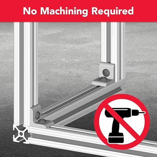 Miniatura 14 de 8020, 4108, 10 Series Aluminio LITE Soporte de esquina interior de 2 agujeros Soporte de ángulo de 90 grados para ranura en T extrusión extrusión