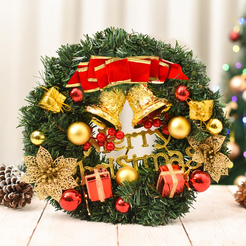 30 cm led-kerstkrans, deurkrans voor Kerstmis