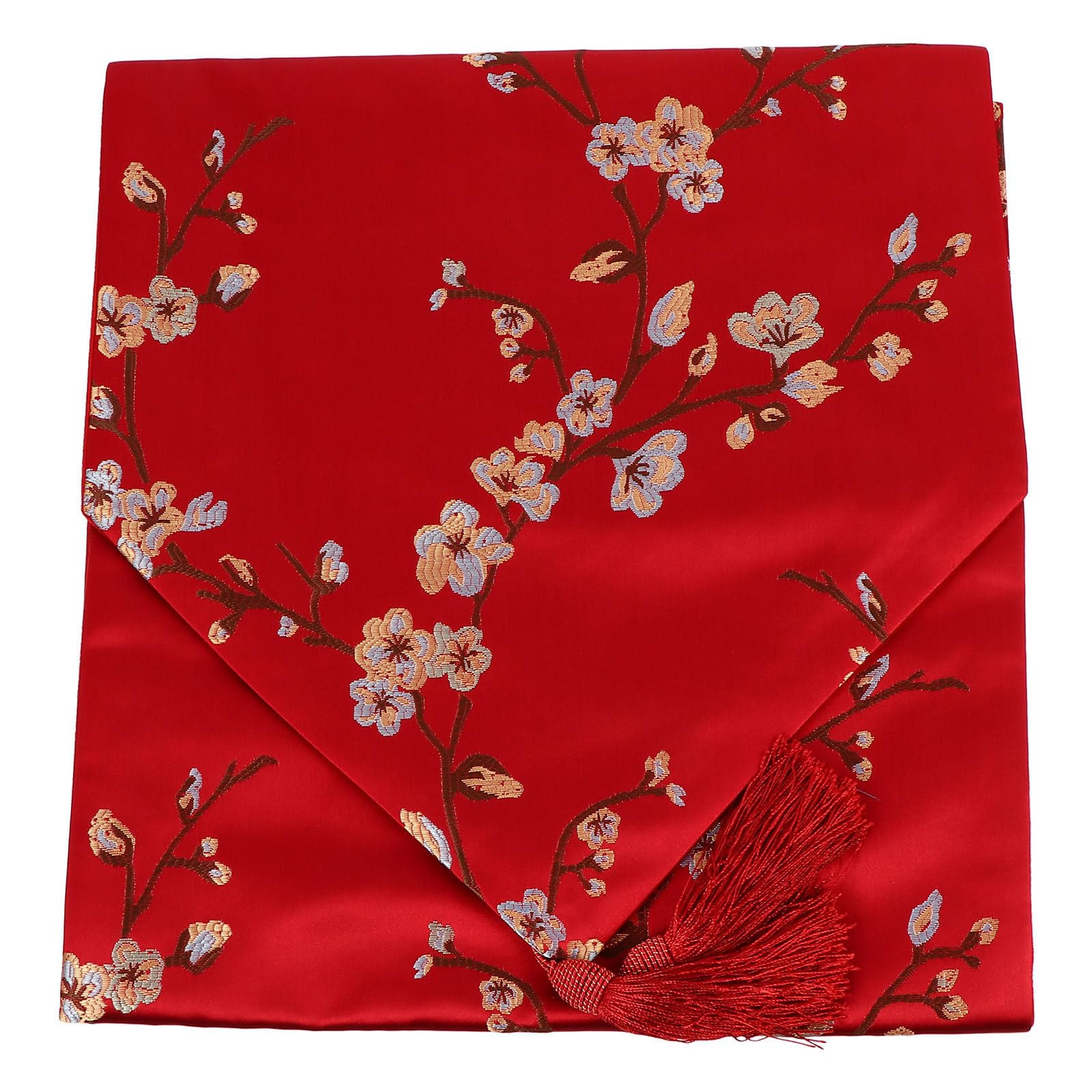 Camino de mesa de estilo chino rojo para cenas festivas elegantes y picnics modernos