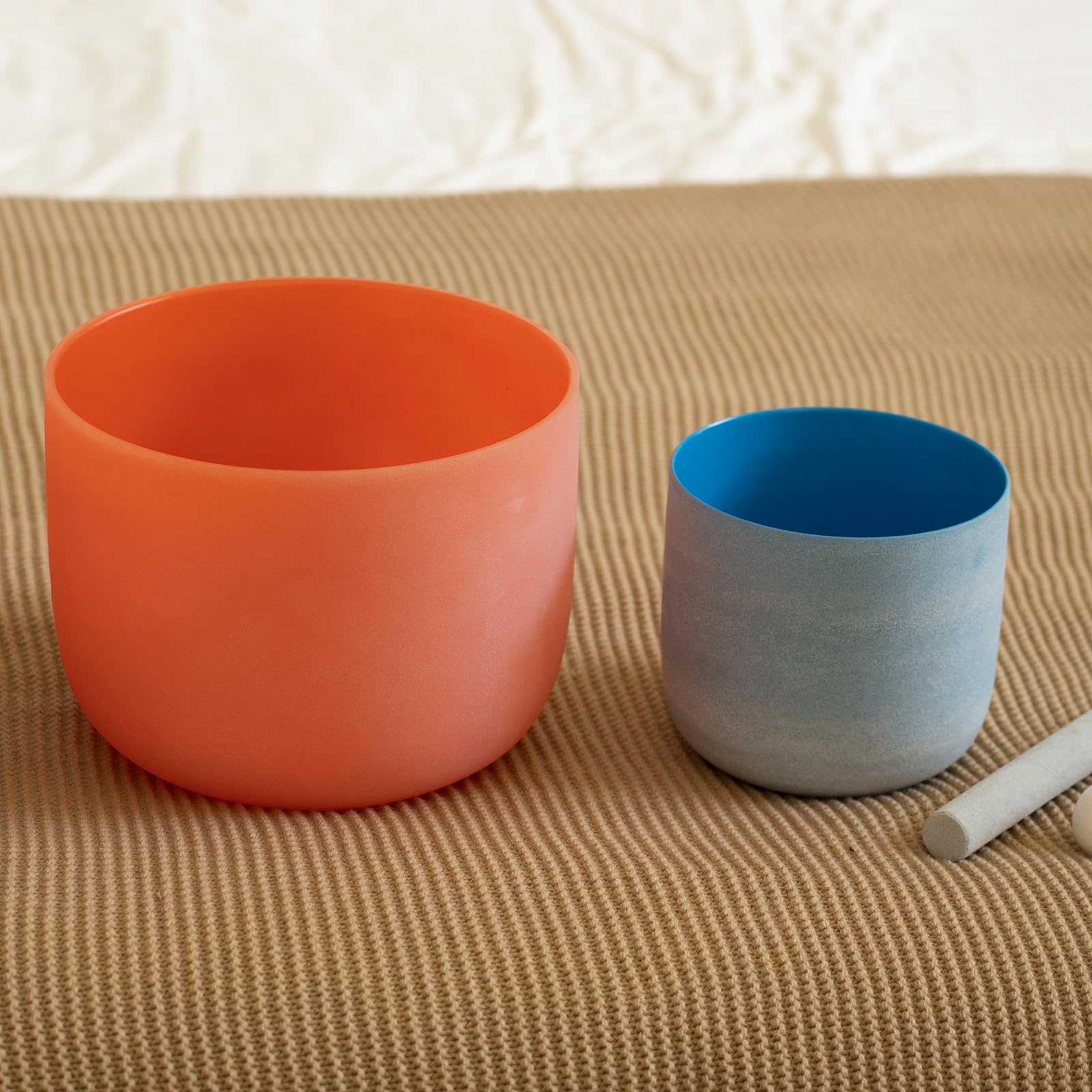 Hye-eun Zestaw kolorowych kryształowych misek dźwiękowych, 18–30 cm, 432 Hz, medytacja, śpiewanie, dźwięk, miska 7 szt. z 2 pokrowcami do jogi, muzycznych wibracji, uzdrawiania dźwiękiem
