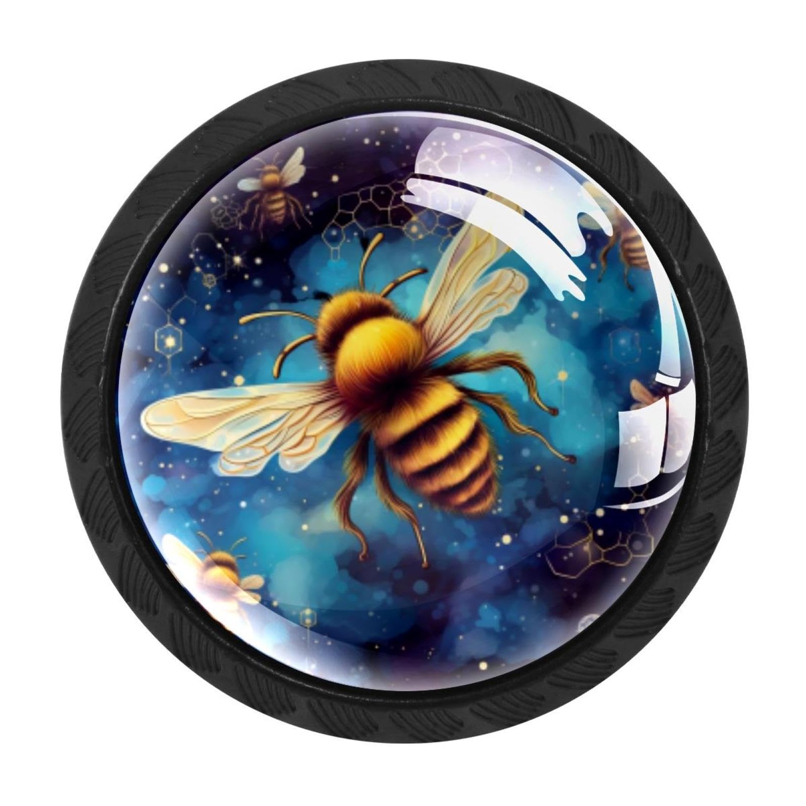 Chenzzzz Multicolored 20 4 Pack Starry Bee Kitchen Cabinet Knobs Drawer Knobs Dresser Knobs Matte Black Zinc Knobs Drawer Pulls Door Knobs Dresser Drawer Handles Knobs For Dresser Drawers