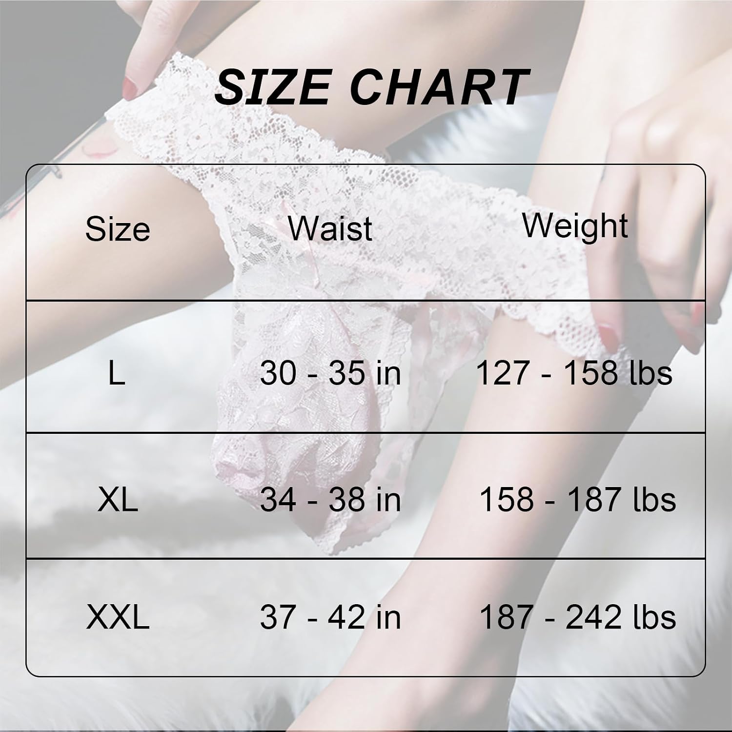 Lace G-Thong Panties Lace Frilly T-back Thong for Mens Sheer Mesh Sissy G-string Underwear