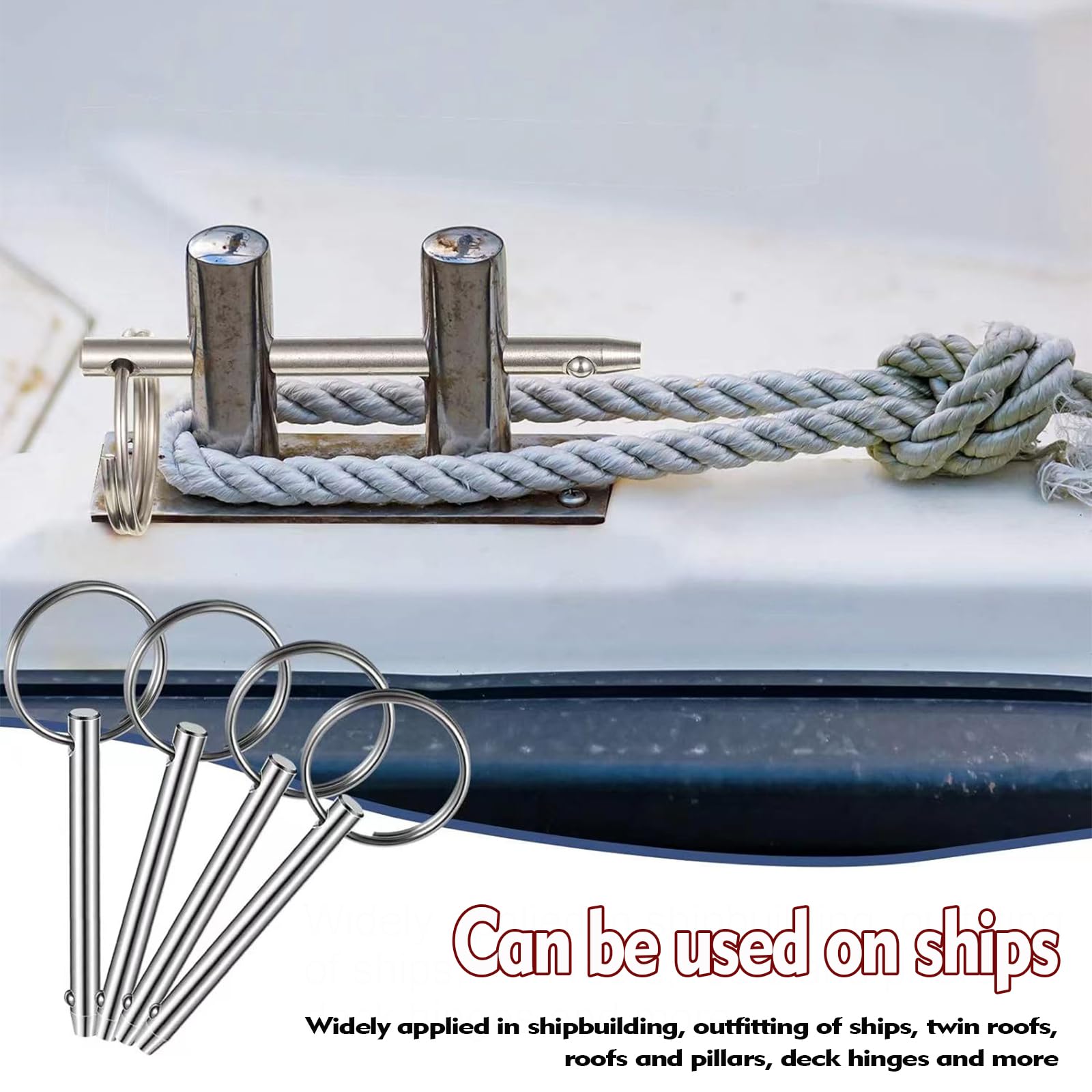2 Perni A Sgancio Rapido In Acciaio Inox Per Barca, Per Bimini Top E Accessori Nautici, Hardware Marino - 3