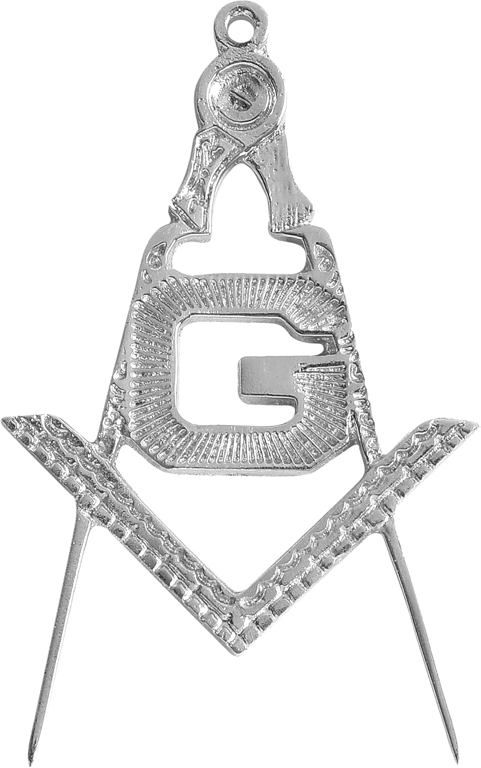 BRICKS MASONS Master Mason Blue Lodge Collar Jewel - Gold Plated Square & Compass with G