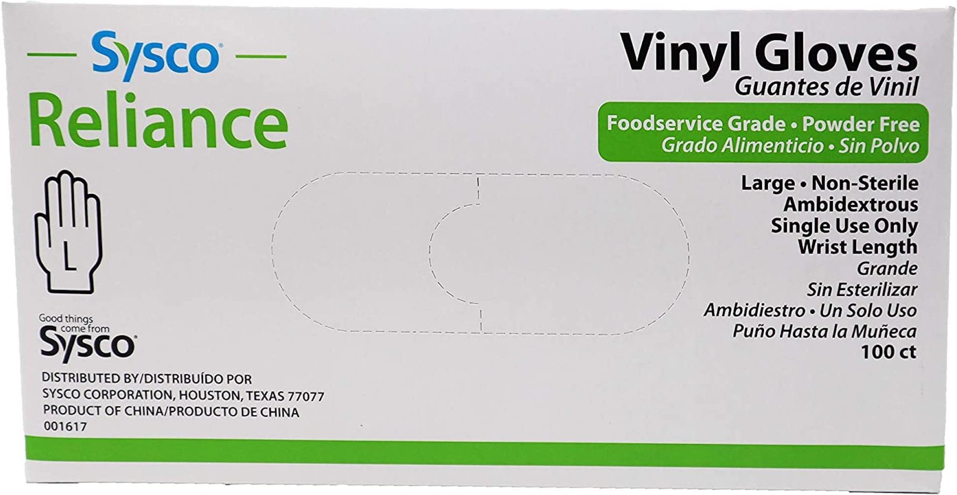 Sysco New Disposable Vinal Gloves Large 100 Per Box…