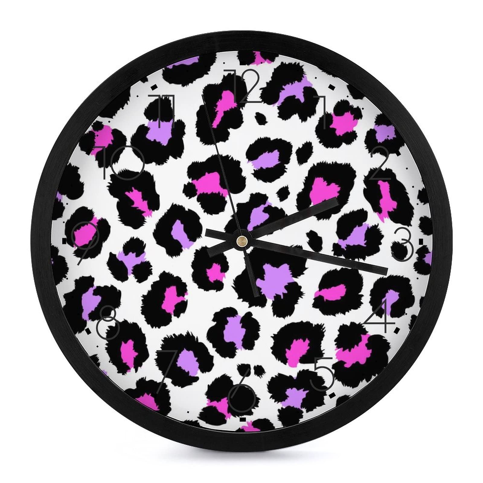 Horloge murale léopard pourpre pour sublimer la décoration de votre cuisine et salon