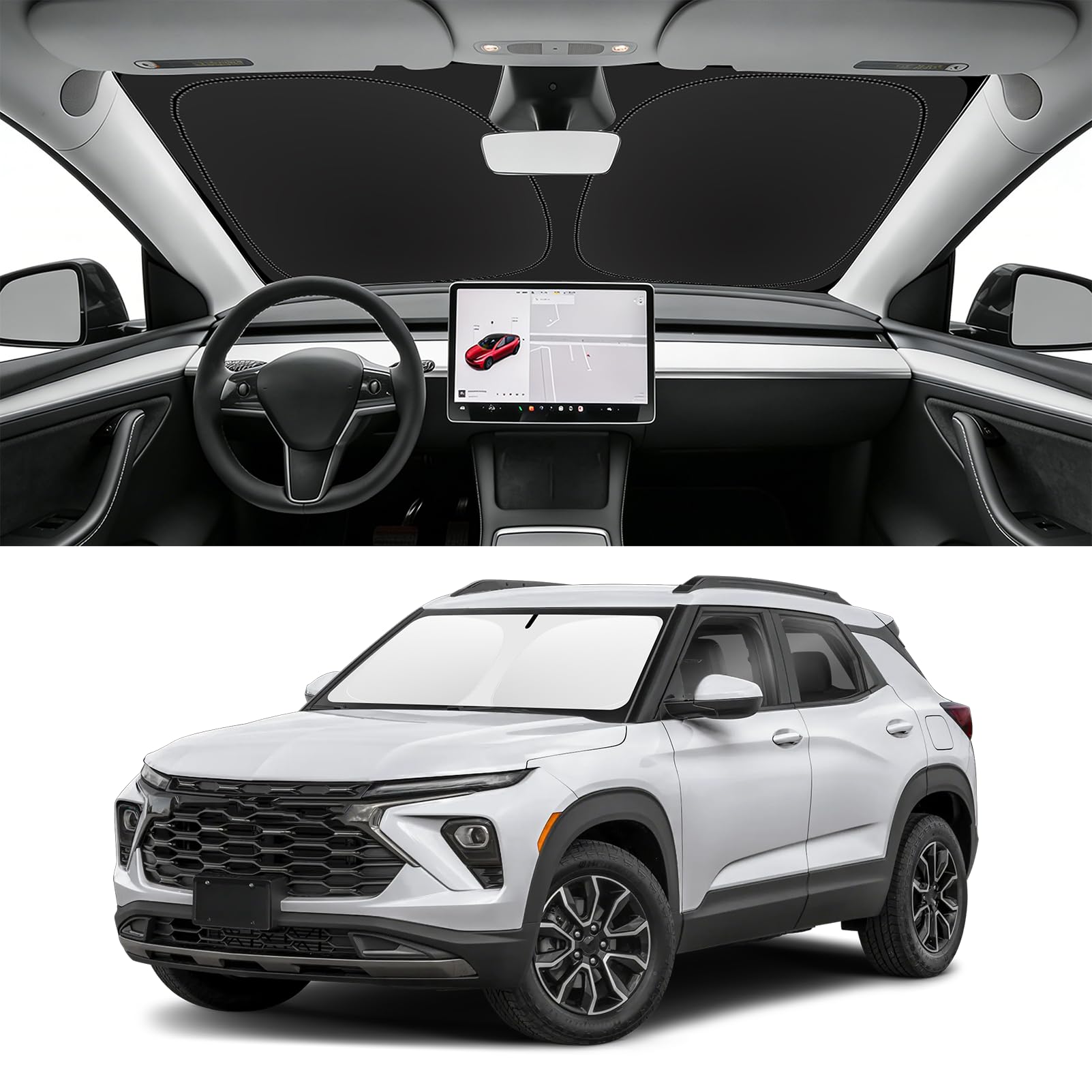 Custom Fit Windshield Sun Shade for Chevy Trailblazer 2021-2026