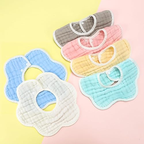 Miniatura 7 de Accmor Muslin Baby Bibs Baby Bandana Drool Bibs for Unisex Boys Girls, Cotton Baby Drool Bibs for Teething Drooling