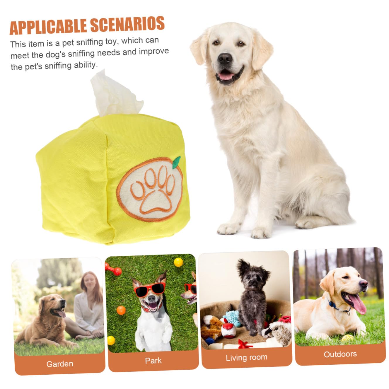 ABOOFAN 4 Piezas Toalla De Papel para Mascotas Juguete Perro Pequeño Perro Mascota Tela Oxford Caja De Pañuelos