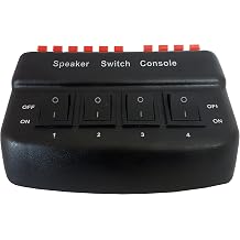 4 Port/Zone Speaker Selector Splitter Switch *50W Per Channel @ 8 Ohm* Audio Distribution Box