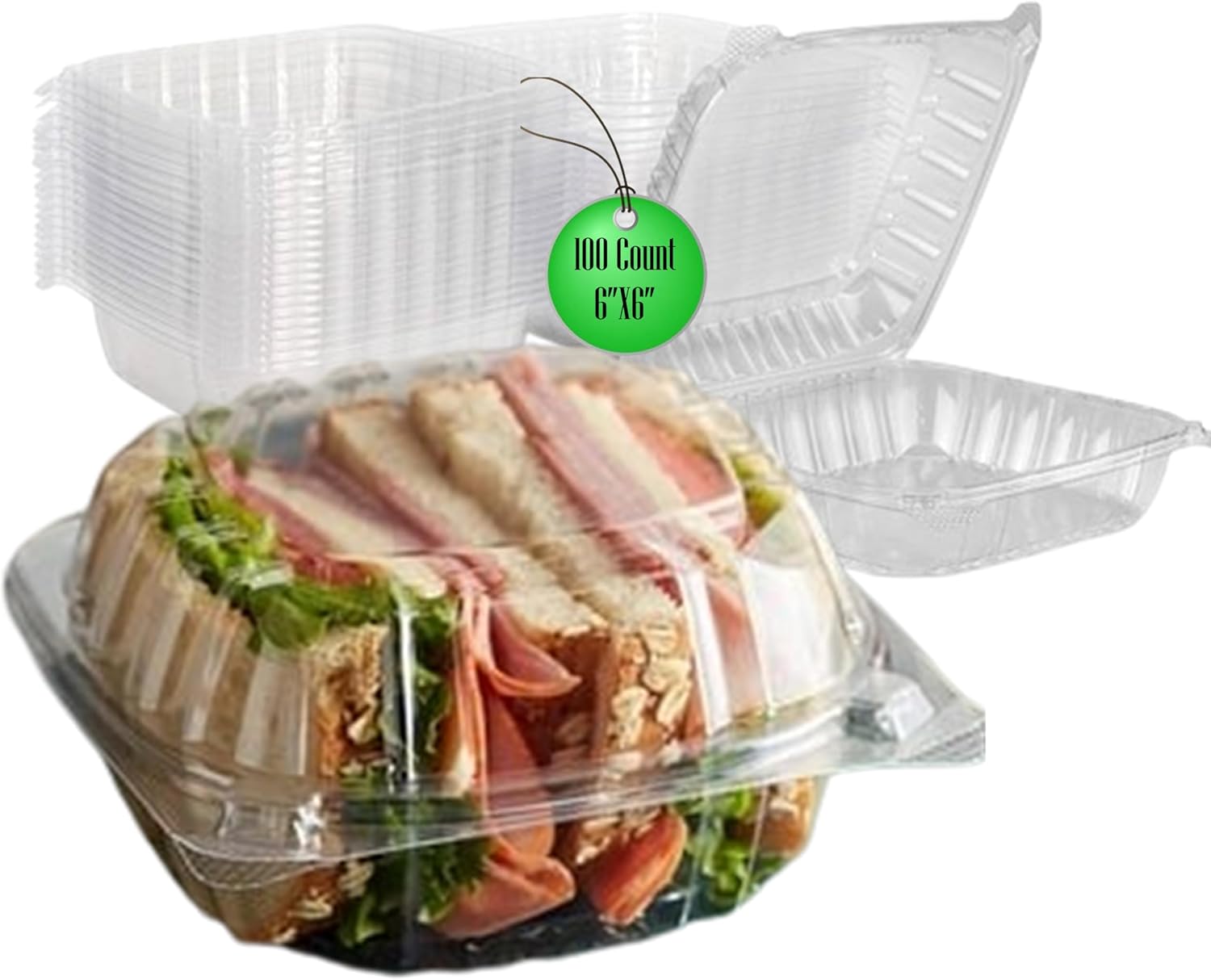 Mr. Miracle Clear Plastic Takeout Containers Durable and Sturdy Clamshell Food