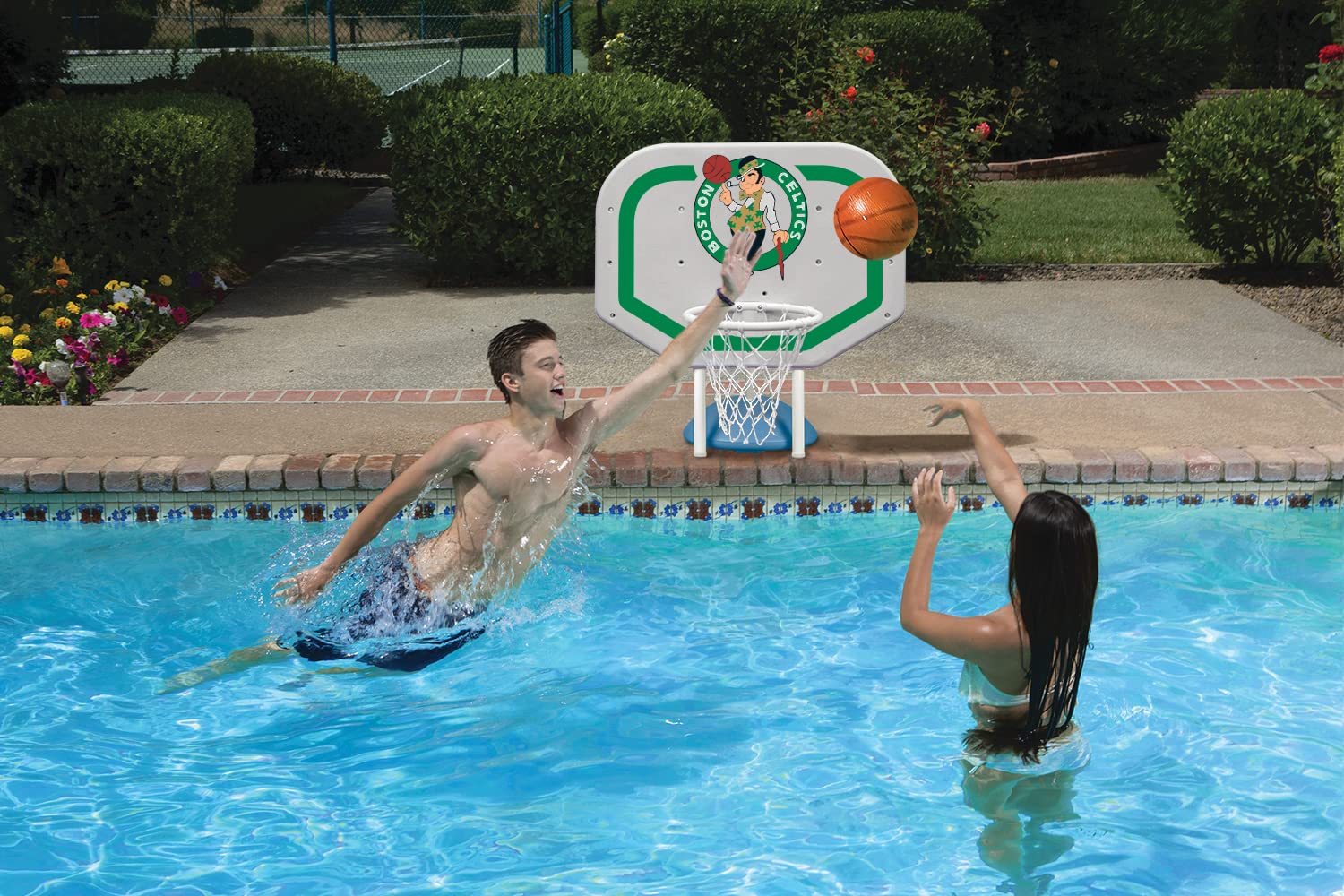 Poolmaster Boston Celtics NBA Pro Rebounder-Style Poolside Basketball Game - Image 3