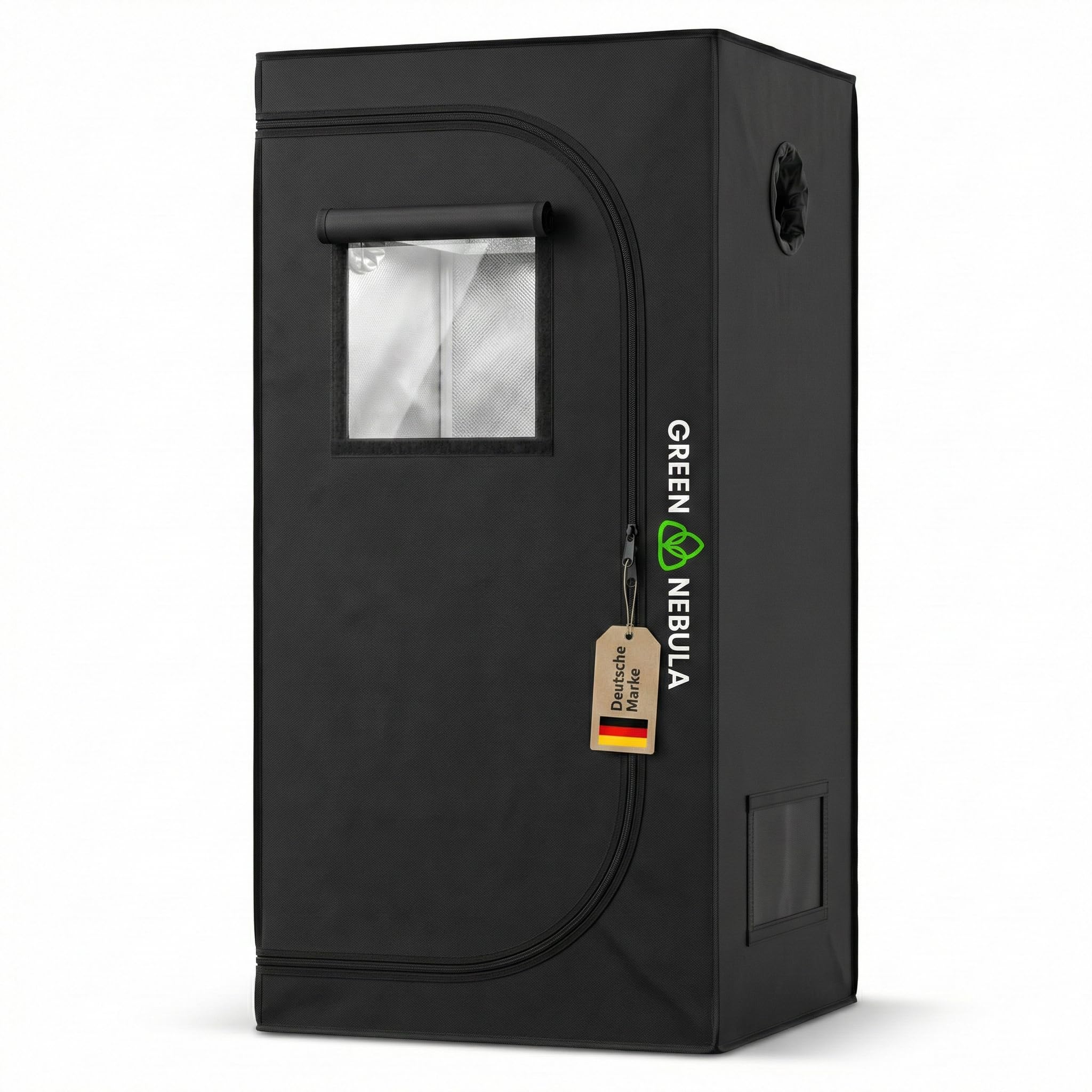 Green Nebula Growzelt 80x80x180 cm | Grow Tent reflektierendes Mylar 1680D Oxford Stoff | Grow Box für Indoor Anbau | Pflanzenzelt lichtdicht, wasserdicht, stabil