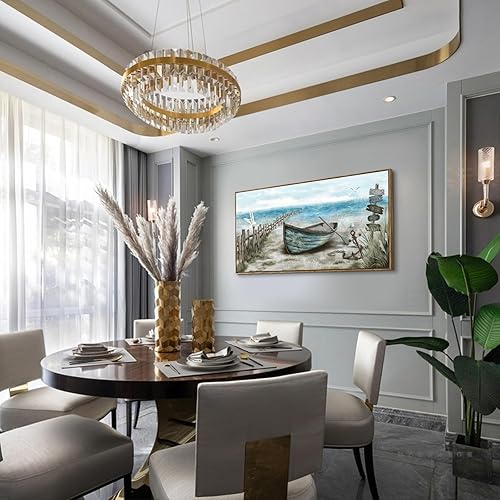 Vista 71 de AMATOP Arte para pared, flor enmarcada pintada a mano, pintura al óleo sobre lienzo, galería, obra de arte floral moderna, envuelta para la Pintura