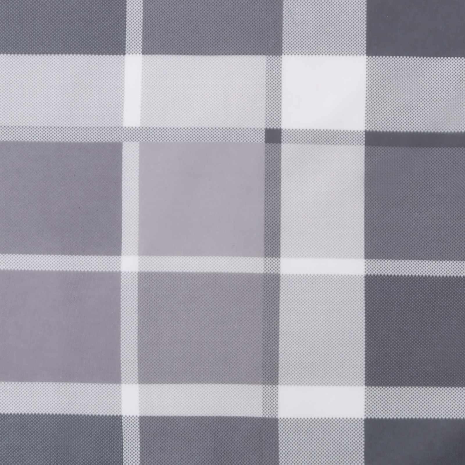 Mangloder - Set di 4 cuscini per esterni, a quadretti, 50 x 50 cm, in tessuto, lavabili e antiscivolo, ergonomici, comodi per giardino, terrazza, balcone, sedia, panca, poltrona, colore: grigio
