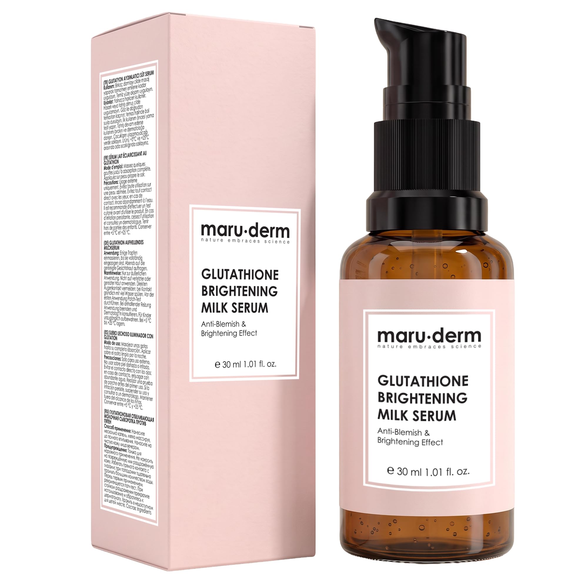 Maruderm Glutatyon Aydınlatıcı Süt Serumu – Alfa-Arbutin & Centella Asiatica ile Leke ve Donukluk Görünümüne Karşı, 30 ML
