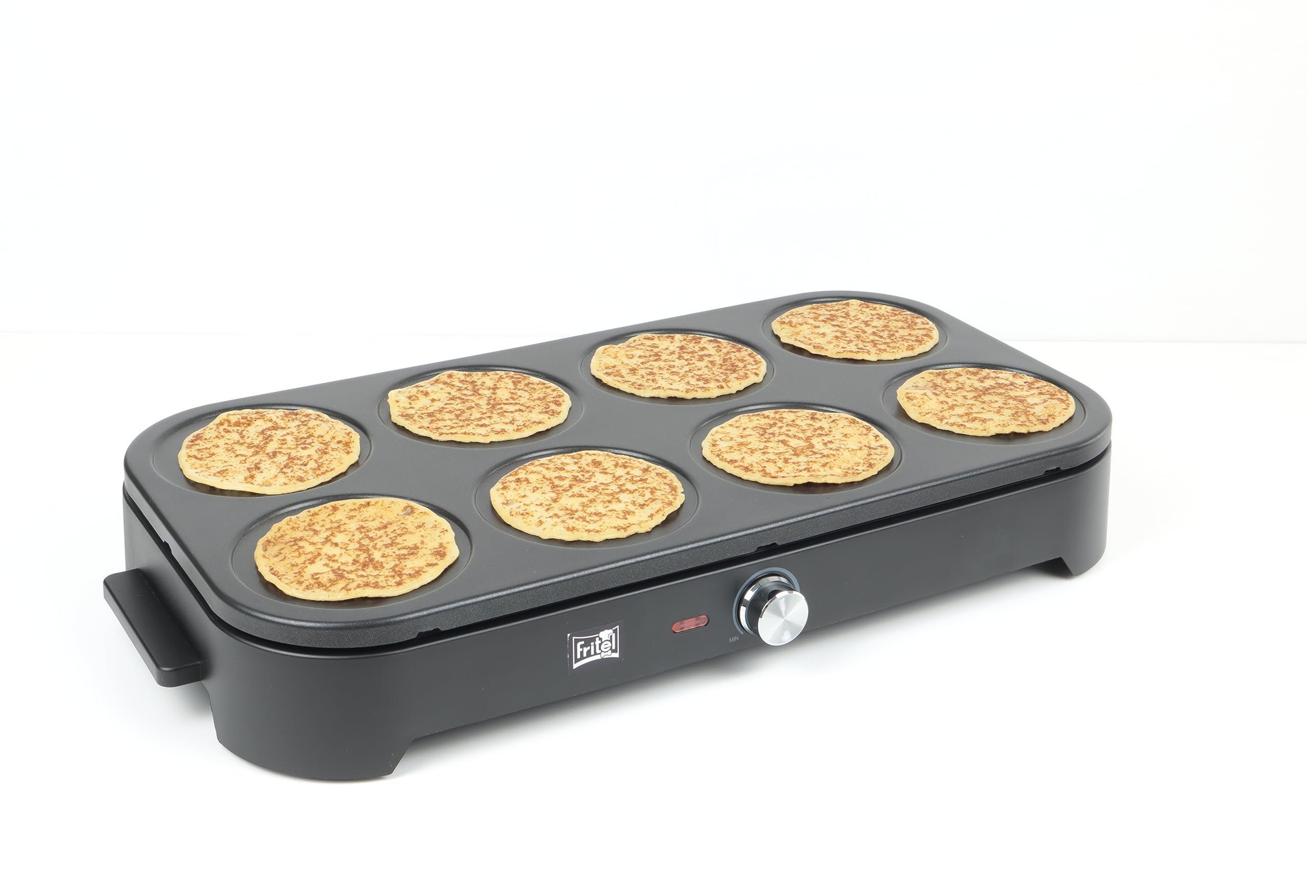 FRITEL GWP 2560 Gourmet Wok Pfannkuchen - Gourmet, Wok und Pfannkuchenplatte in 1 - mit 8 Wokpfännchen und Spateln - für 1 bis 8 Personen - BPA frei