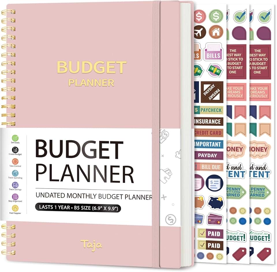 Budget Planner - Monthly Budget Book with Expense Tracker Notebook, Undated Bill Organizer &amp; Finance Planner to Take Control of Your Money, Account Book to Manage Your Finances-Pink The Forest Stewardship Council