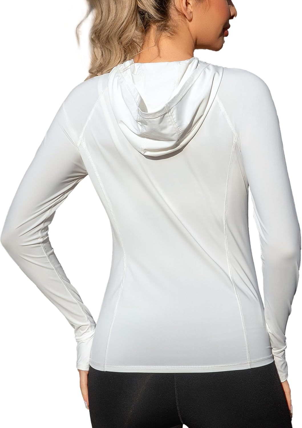 We1Fit Women's UPF 50+ Lightweight Sun Protection Hoodie Jacket Long Sleeve Hiking Outdoor Shirts with Pockets - Image 2