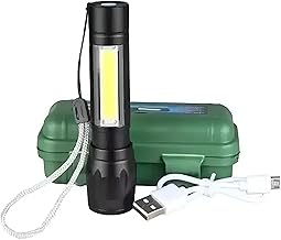 مصباح LED - حل محمول ومقاوم للماء، يتميز هذا المصباح القابل لإعادة الشحن عبر USB بثلاثة أوضاع سهلة الاستخدام وحبل تعليق مريح، مثالي للتخييم والأنشطة الخارجية.