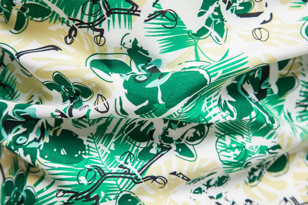 HGJH Hawaii Hemd, Herrenhemd Slim Fit Grau Blumen Blätter Ölgemälde Druck Hawaiihemd Kubakragen Dunkelgrau Langarm Button Down Weiches Strandhemd Henley Hemd Für Männer Jungen