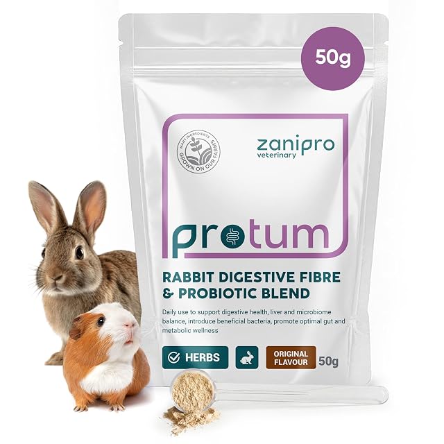 Zanipro - Mezcla de Fibra digestiva y probióticos para Conejos: Apoyo Diario para el intestino y el hígado