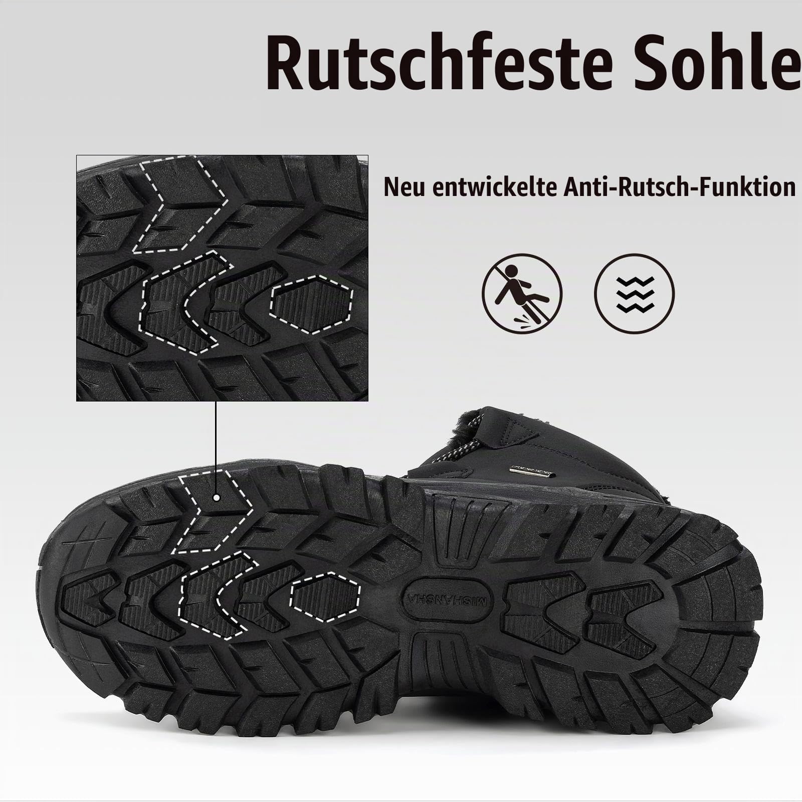 Mishansha Damen Winterschuhe Mid Outdoor Warm Gr.36-42 | Rutschfeste, Bequeme, Freizeit, Schön, Winter, Pendeln, Zu Fuß gehen, Camping, Schneestiefel