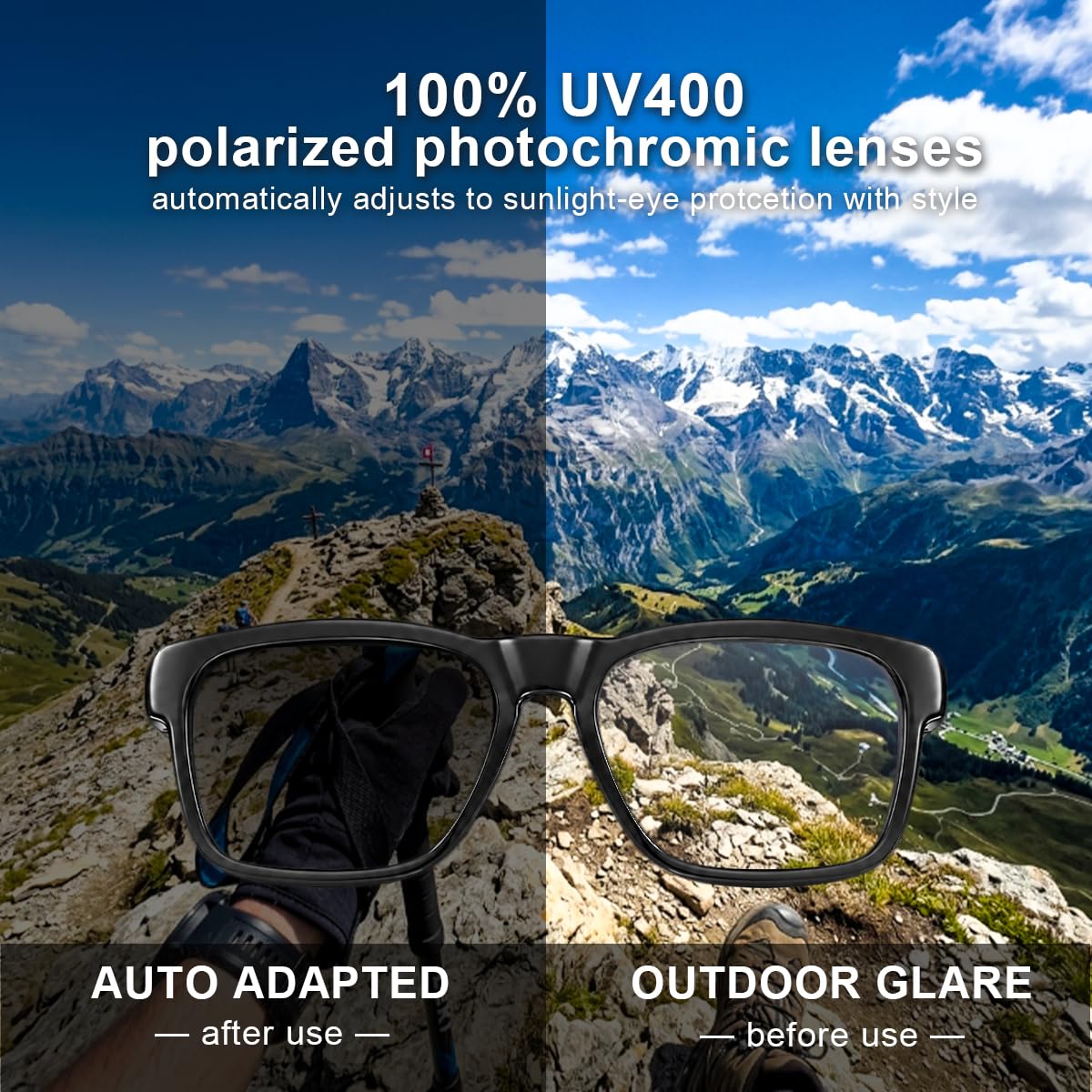 OhO Sunshsine Lunettes de soleil AI avec Bluetooth Audio avec 10 heures de lecture, traduction ChatGPT et lunettes à oreilles ouvertes résistantes à l'eau