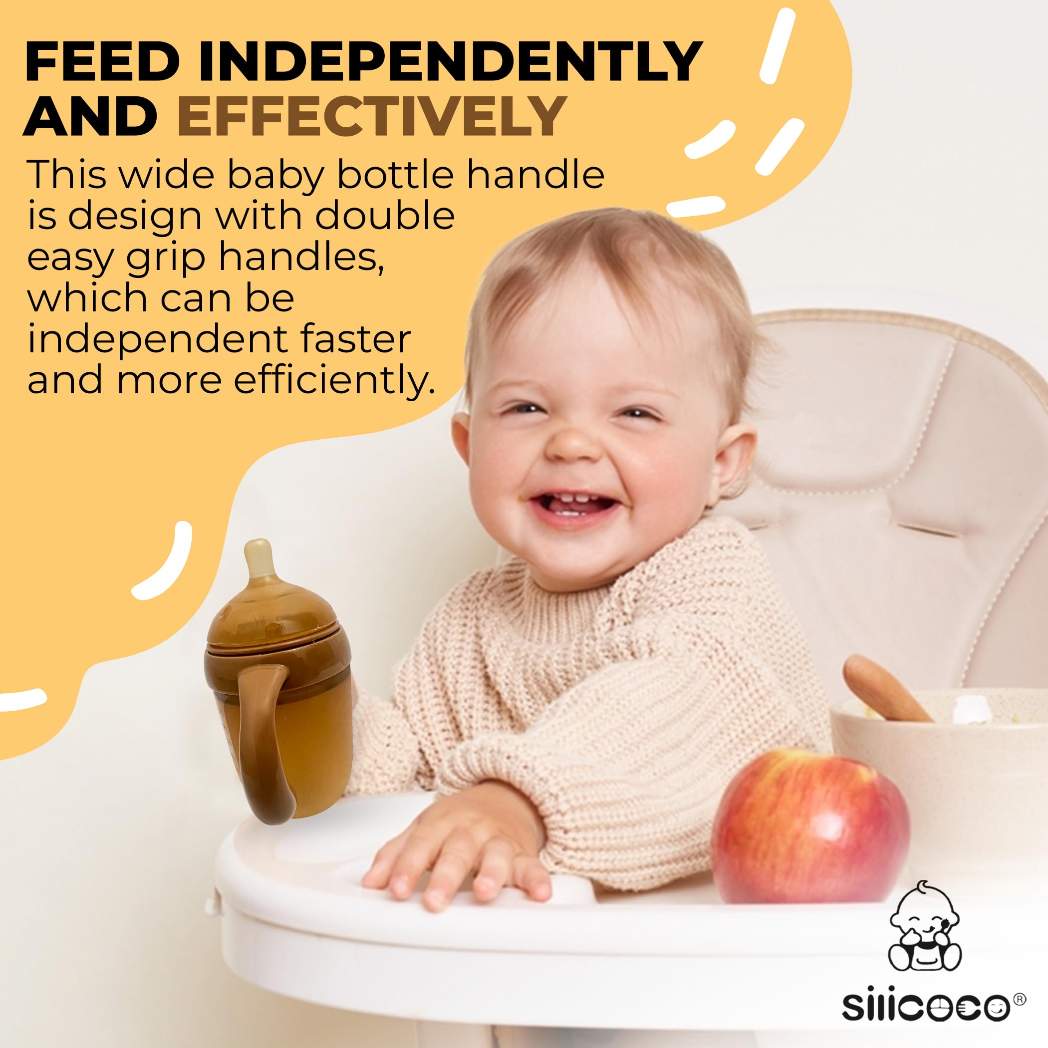 Generic Silicone Baby Bottles 2 Pack with Pacifiers - Eco-Friendly Infant Feeding Set for Newborns to Toddlers - 5oz and 8oz Bottles - Ultra-Soft Silicone Nipples - Leak-Proof Design product thumbnail 8