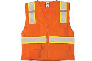Kishigo Safety Vest for Men: Type R High Visibility, ANSI Compliant