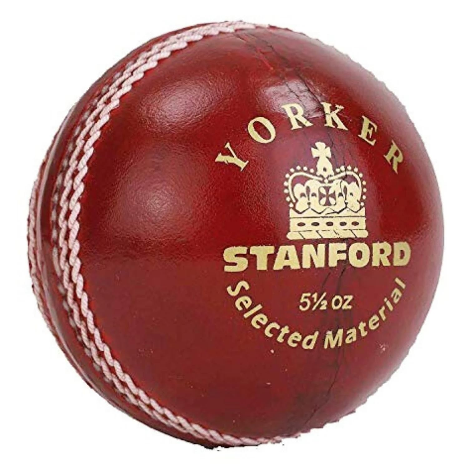 STANFORD UNIVERSITY(スタンフォード大学) SF Yorker Test Cricket Leather Ball, Red, for Men, 1 Piece-image-43