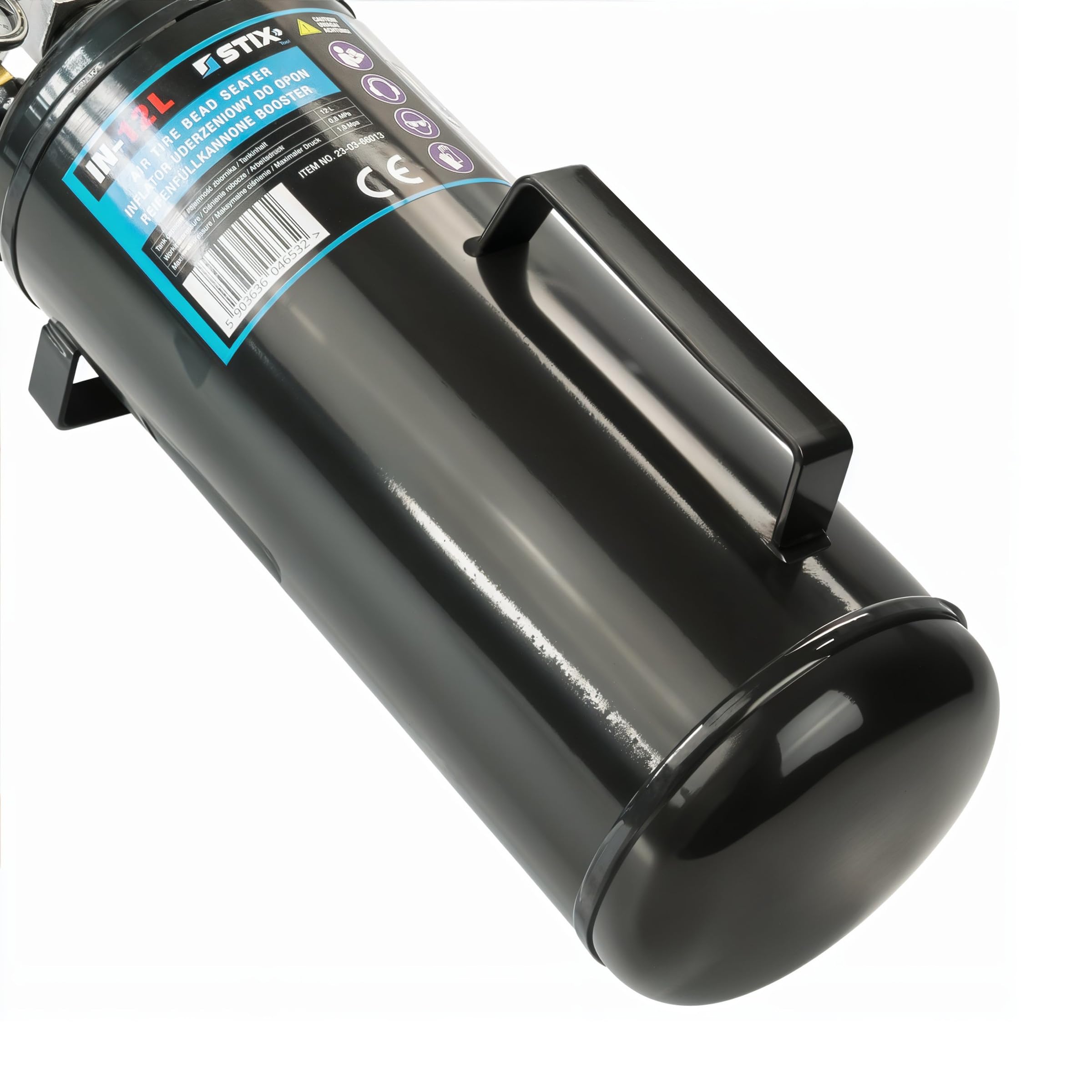 Stix Automotive Equipment Inflador de neumáticos 12L - Booster de neumáticos - 6-8Bar - reparación de neumáticos - Bazooka impacto