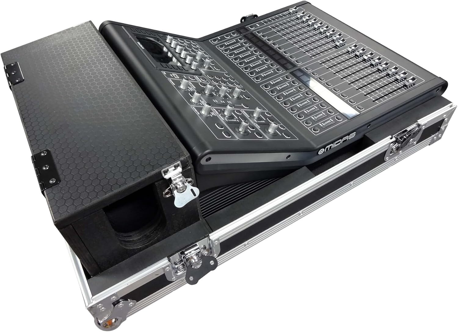 ProX XS-MIDM32RDHW ATA Digital Audio Mixer Flight Case for Midas M32R Console with Doghouse Compartment and Caster Wheels