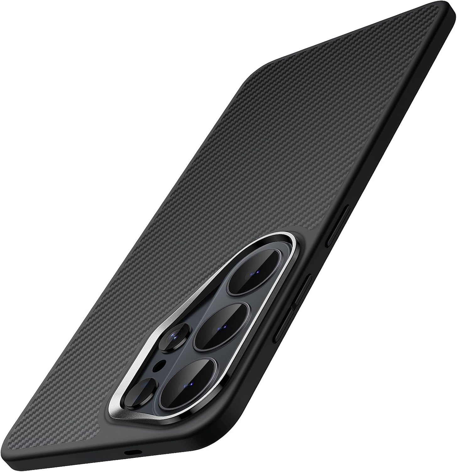 JETech Ultra Slim Case for Samsung Galaxy S26 Ultra, 600D Aramid Fiber Woven Back with TPU Frame, Compatible with MagSafe, Lightweight Precision Fit & Military Grade Protection (Black)