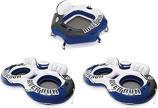 Intex River Run II Inflatable Tube(2) + River Run Connect Lounge Inflatable Tube
